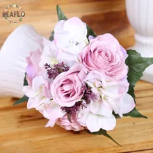 1 пучок Европейский Искусственные цветы Гортензия роза Свадебный букет невесты для дома свадебная флористика 4 цвета 30 см bs081