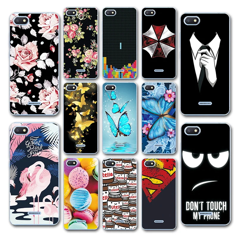 

12 Styles Various Case For Xiaomi Redmi 6A Cover, Soft Silicone Cover For Redmi 6A 5.45'' Case Cover 5.45'' Inch Funda Coque