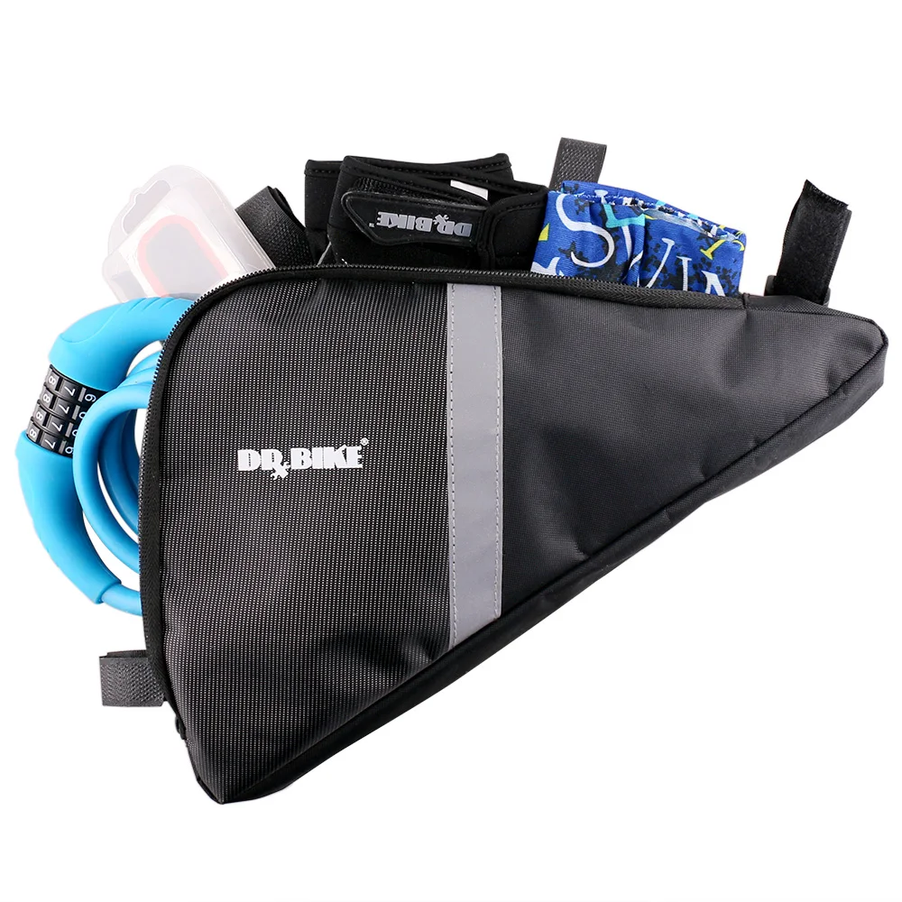 Sport Bicycle Triangle Frame Bike Bicycle Bag Storage Top Tube Bag Training Saddle Frame Strap-On Pouch for Cycling