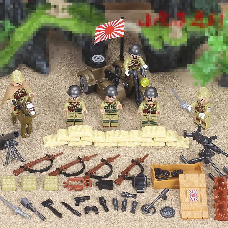 

Military SWAT Team Guns Weapons Pack Building Blocks City Police Figure WW2 Compatible Legoings Bricks Army Builders Toys Gift