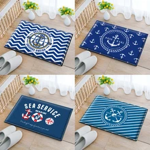40x60/50x80/60x90 мм/40x100 см/40x115 см морей Стиль Якорь ковер для гостиной, коврик для туалета, фланелевый коврик ковер нескользящий
