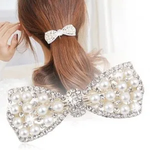 

Hot Sale Fashion Women Girls Crystal Rhinestone Bow Hair Clip Beauty Hairpin Barrette Head Ornaments Hair Accessories
