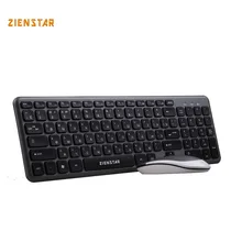 Zienstar Russia English letter 2 4G Wireless font b keyboard b font mouse combo with USB