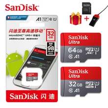 Оригинальная карта micro sd sandisk, 16 ГБ, 32 ГБ, 64 ГБ, 200 ГБ, карта памяти micro sd 128 ГБ, класс 10, до 90 МБ/с./с