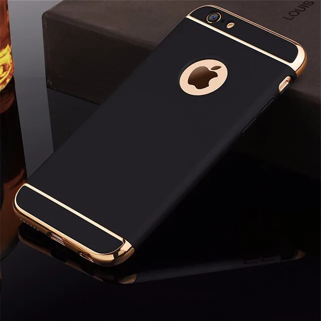 for iPhone 6s case Luxury Black Matte Hard 360 Protection