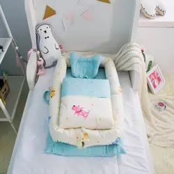 Универсальный легкий переносная детская кроватка люлька для кровать лежак новорожденных кроватки дышащие и сна Гнездо с подушки детские