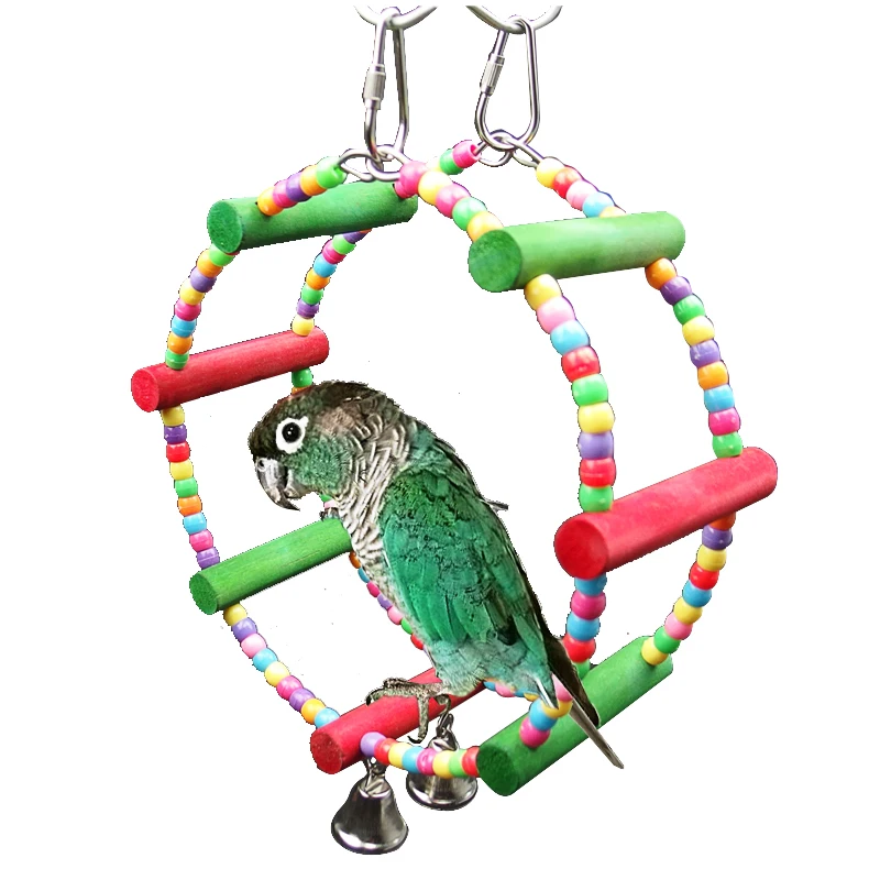 Love Birds Hammock Swing Toy Parrot Swing Chewing Toys Finches Hanging Bell for Small Parakeets Cockatiels Fansisco 6 Pcs Bird Toys Parrots Macaws Colorful Pet Bird Cage Conures 