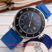 Modisch 43mm Bliger stainless steel black dial mineral crystal miyota Automatic movement Mechanical Wristwatches Men’s Watch