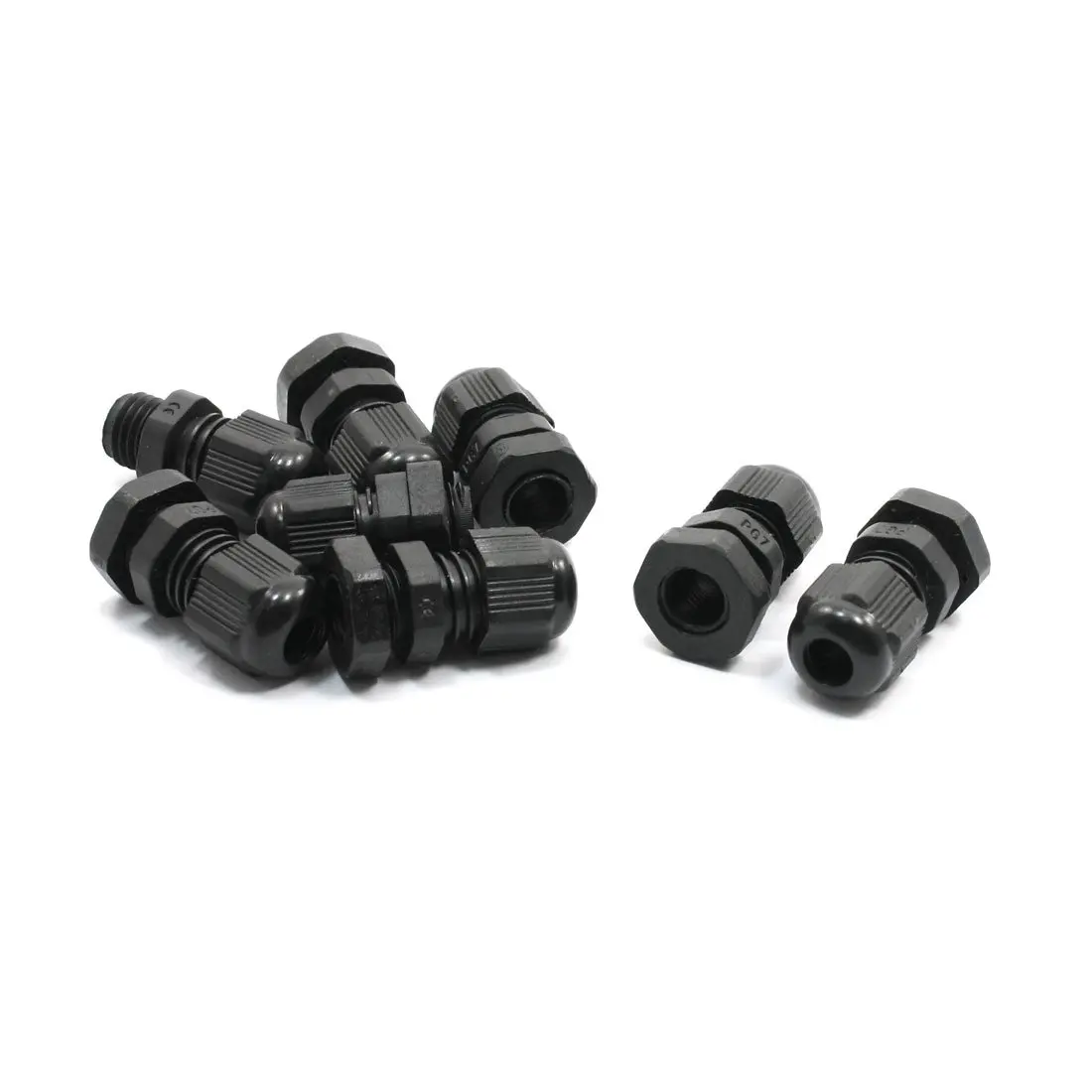 

IMC Hot 8 PCS PG7 Black Plastic Waterproof Cable Gland Connector 3-6.5mm