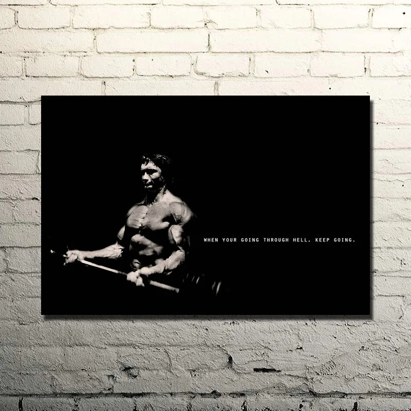Bodybuilding Motivational Quote Art Silk Poster Print 13x20 24x36inches