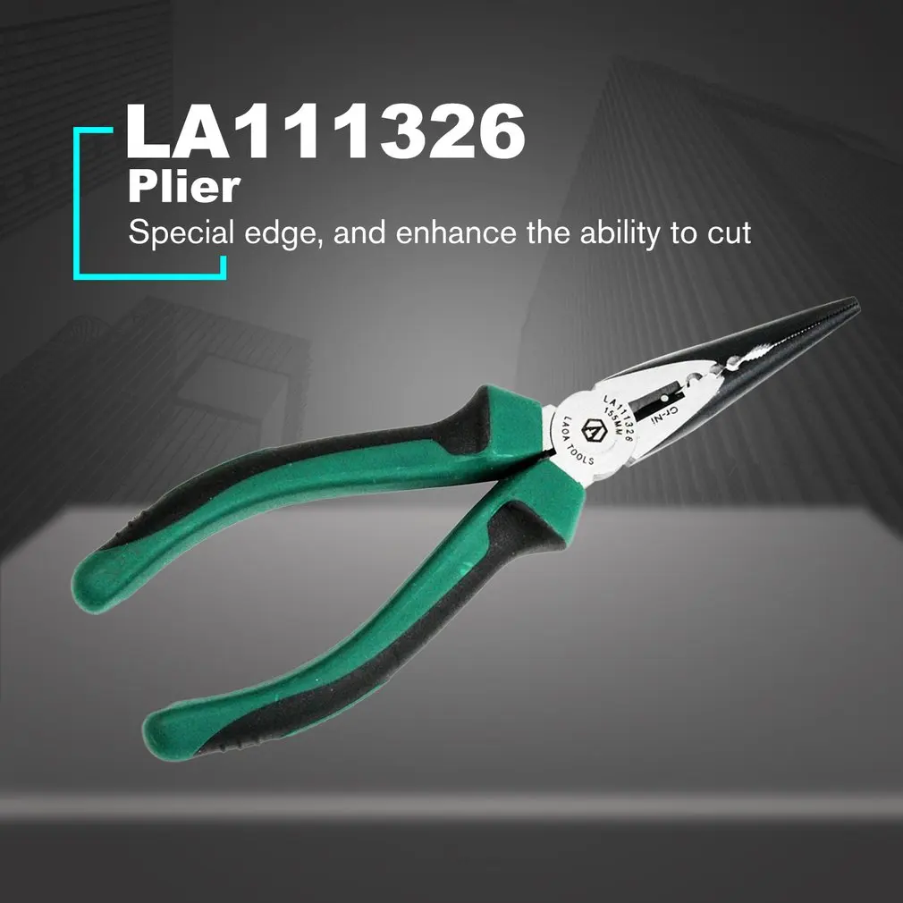 

LAOA LA111326 6" Long Sharp Nose Pliers Cutter Cutting Copper Cable Wire Repair Clamping Stripping Hand DIY Tools Snip Nipper