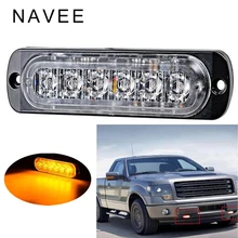 Auto-Styling ha condotto la luce auto 12-24 v Ambra Lampada 6 LED Flash Lampeggiante Auto Stroboscopio Di Emergenza di Avvertimento luce Bar 6000lm Luci di Parcheggio