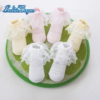

SeckinDogan Baby Socks Lace Cotton Baby Girl Socks Breathable Mesh Casual Pattern Newborn Toddler Kids Girls Socks