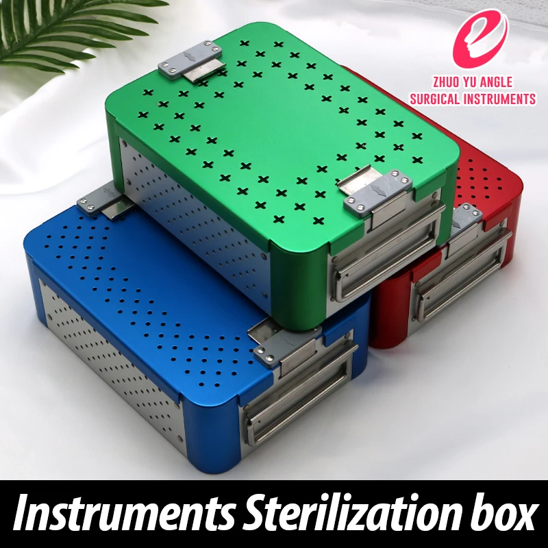 

High Temperature and High Pressure Sterilizatio of Microscopic Instruments Aluminum Alloy Sterilization Box for Orthopaedic Tool