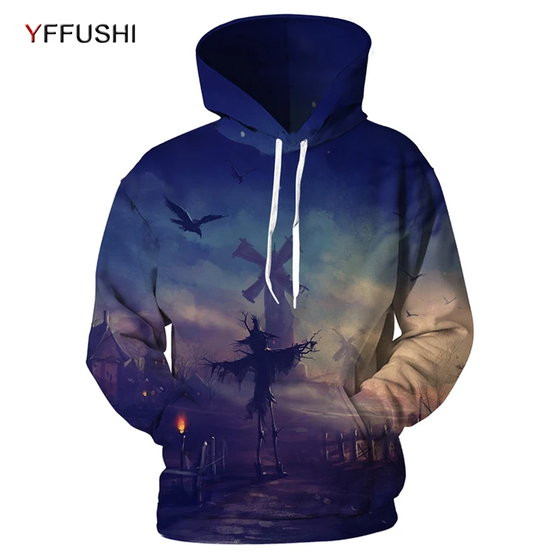 YFFUSHI 2018 Halloween Hoodies Sweatshirts for Men Newest Design Hoodeis Pullovers Sweatshirts Men & Women Cool Hoody Outwears