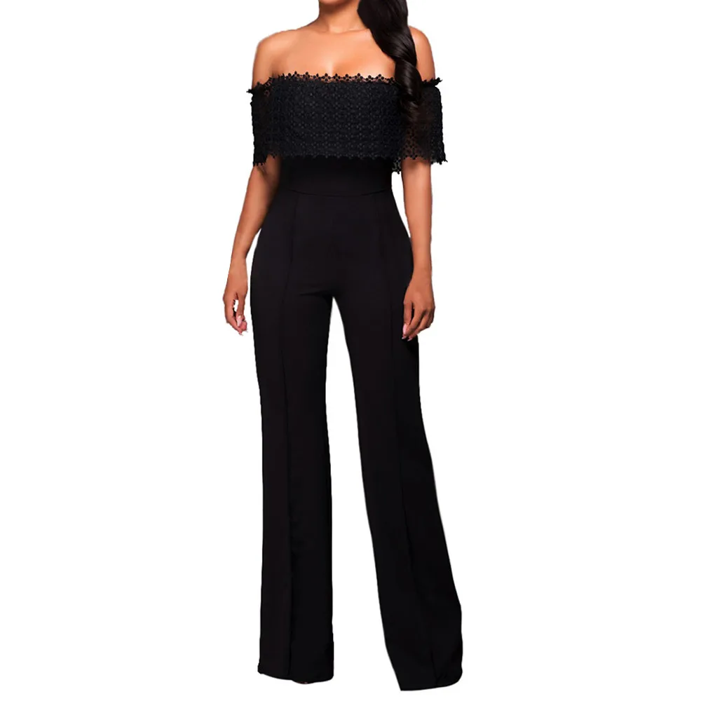 

Free Ostrich rompers womens jumpsuit summer women Sleeveless Turtleneck Stripes High Waist Flared Jumpsuits Rompers Pant D1235