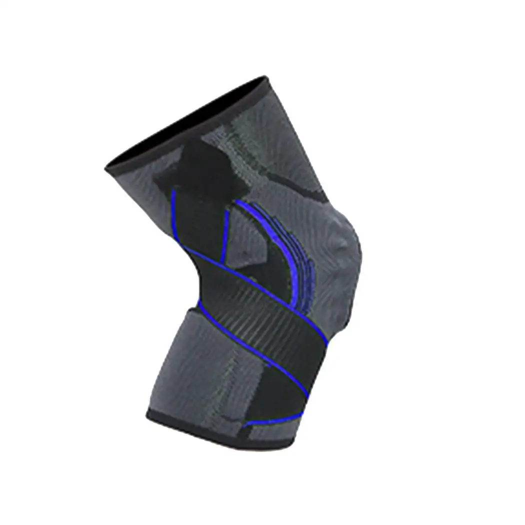 

Sports Knee Pad Silicone Spring Strip Support Pressure Strap Brace Red, Green, Blue Protection