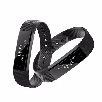

ID115 Sports Smart Wristband Activity Tracker Sleep Monitor Remote Camera Alarm Clock Bracelet USB Charger for IOS Androd