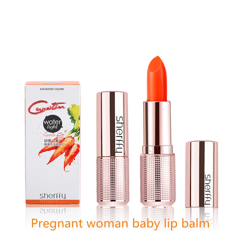 

Explosive carotene pregnant women moisturizing lip balm girl lip balm baby lip balm hot sale Three color lipstick optional