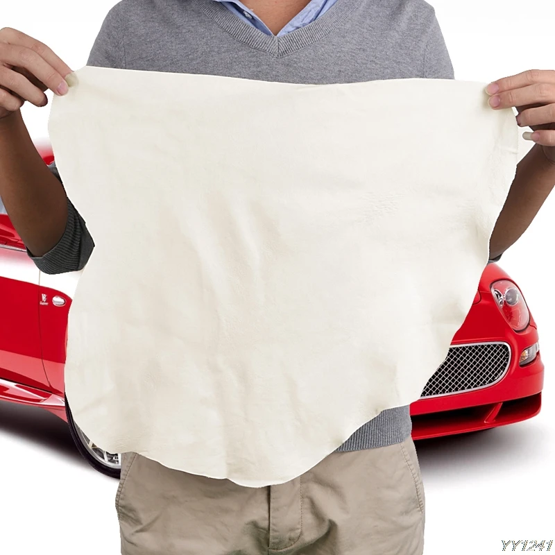 

Natural Shammy Chamois Leather Car Cleaning Clean Towels Drying Washing Cloth New Arrival