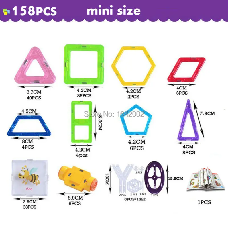 Magnetic Blocks toys 32-158 PCS Plastic Building Blocks Designer DIY Kids Toys Educational Model Magnetic construction set Kits block-set : image Magnetic Blocks toys 32-158 PCS Plastic Building Blocks Designer DIY Kids Toys Educational Model Magnetic construction set Kits block-set