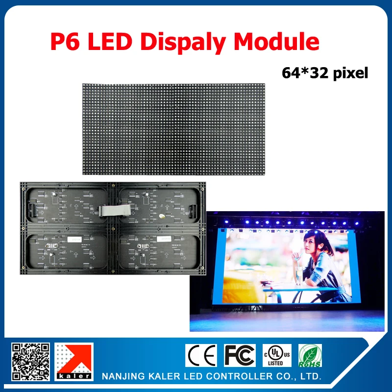 

TEEHO Indoor full color video wall P6 indoor SMD 3in1 LED module 1/16scan 384*192mm p6 led screen signboard