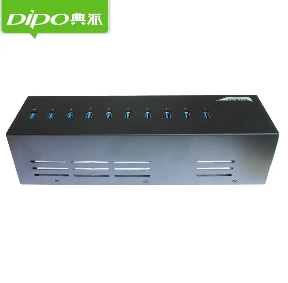 DIPO 4 7 19 10 портов 3 0 usb хаб с адаптером питания 12 В 20 А высокоскоростной разветвитель