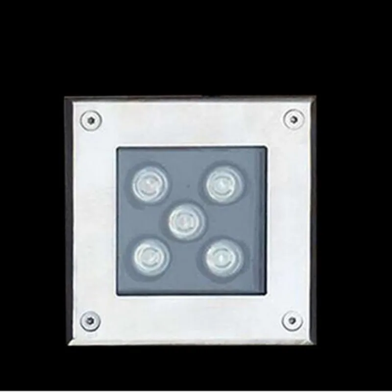 10 шт. LED подземный свет теплый белый 5 Вт квадратный точечный прожектор для сада