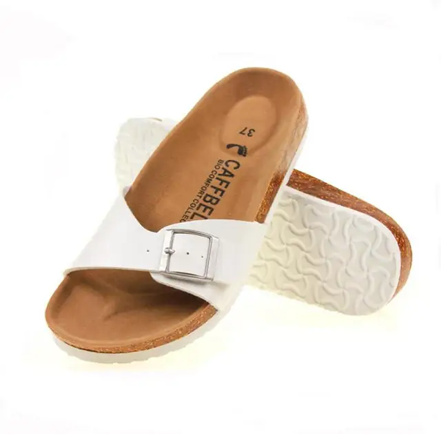 2018 Summer Women Sandals Cork Slippers Casual unisex Outdoor Shoes Flats Buckle Fashion Beach Shoes Slides Plus Size 35-43