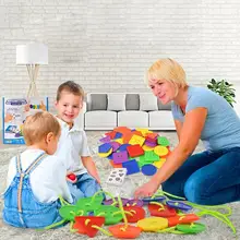 Геометрические фигуры Новинка Детские интеллектуальные Обучающие игры DIY кнопки веревки интерактивные нейлоновые канаты игрушечные пуговицы для подарка на день рождения