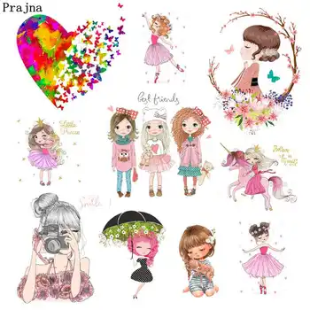 

Prajna Fashion Beauty Girl Iron On Heat Transfers Unicorn Ballet Cartoon Heat Transfers Vinyl Ironing Sticker On Clothes T-shirt