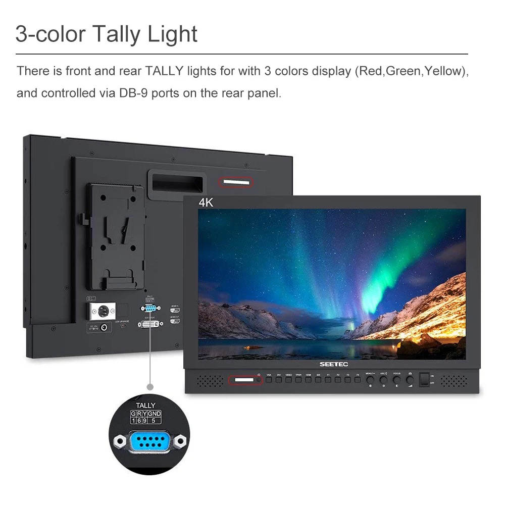 SEETEC P173 9HSD 17 3 дюймов Pro широковещательный монитор 4 K HD 1920x1080 алюминиевый дизайн ЖК