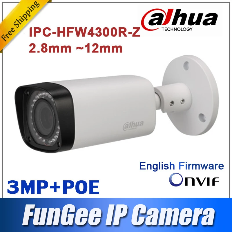 Dahua IPC-HDBW4300R-Z 3MP POE 30M IR Varifocal Motorized 2.8-12mm Dome Camera