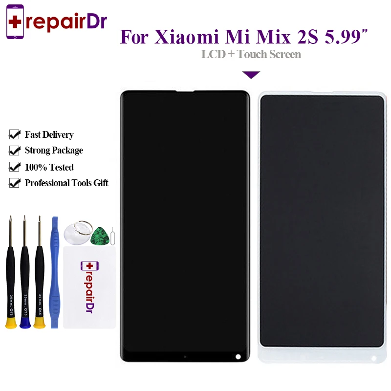 

Original For Xiaomi Mi Mix 2S LCD Display Touch Screen Digitizer Assembly With Frame 5.99'' New For Xiaomi Mi Mix 2S Lcd Screen