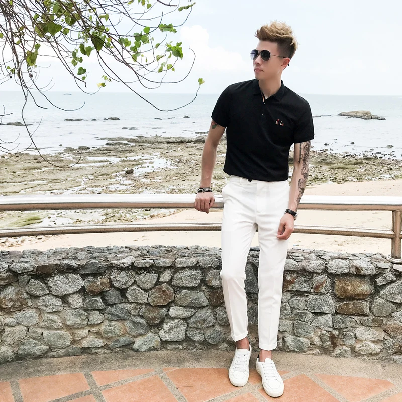 Мода поло para hombre летние с коротким рукавом повседневные мужские рубашки поло slim fit отложной воротник поло для мужчины высокого качества 3xl