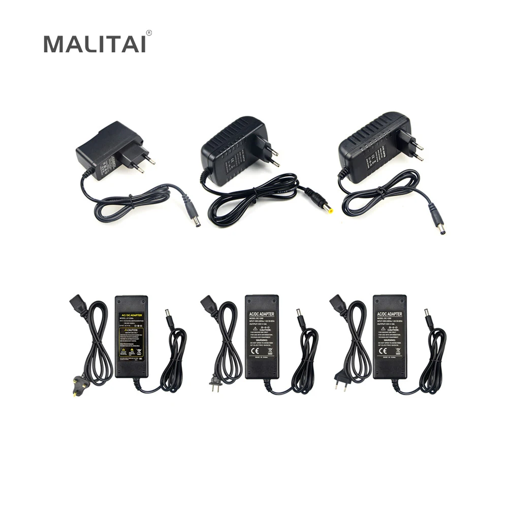 AC To DC 12V 1A 2A 3A 5A 6A 8A Power Supply Adapter For Led Bar Light US EU Plug AC To DC 12V 1A 2A 3A 5A 6A 8A Power Supply Adapter For Led Bar Light US EU Plug