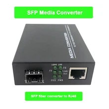 SFP волоконный медиаконвертер в RJ45 гигабитный медиаконвертер SFP 10/100/1000M Ethernet конвертер приемопередатчик волоконно-оптический коммутатор