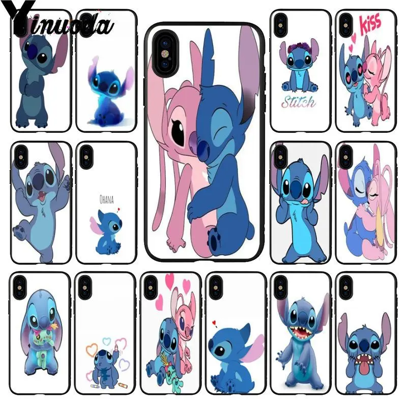 

Yinuona Cute funny Stitch Emoji Pattern TPU Soft Phone Accessories Cell Phone Case for Apple iPhone 8 7 6 6S Plus X XS MAX