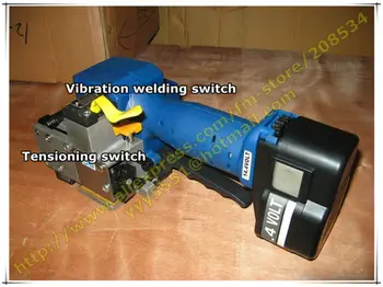 Online Portable Battery Powered Poly Plastic Sealless Strapping Tool,Electric Strapping Machine 16/19mm