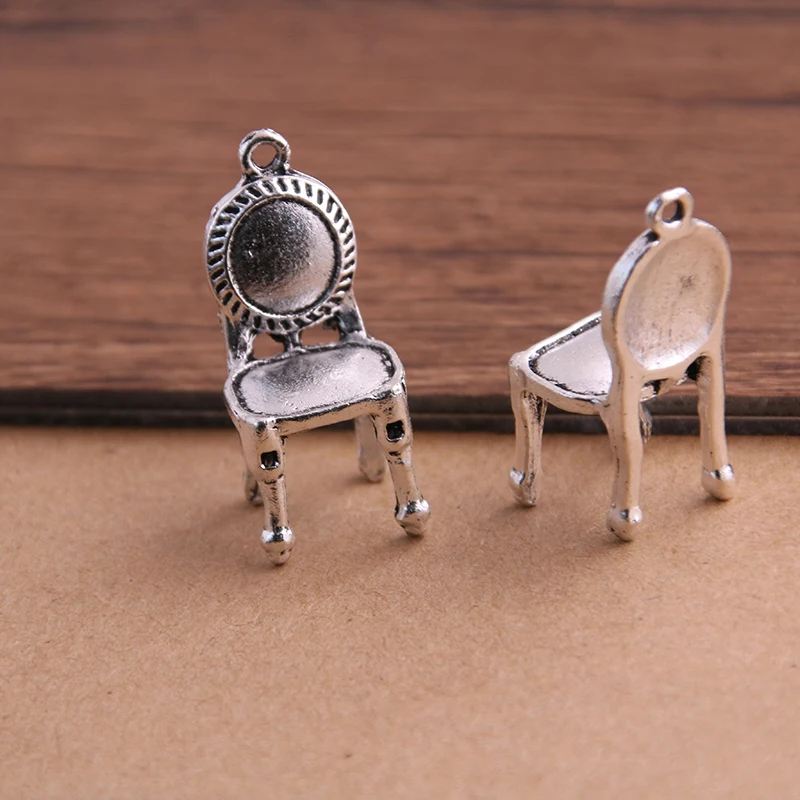 PULCHRITUDE 6pcs 13*15*32mm Antique Two Color Charms Bracelet Necklace Pendant New Fashion Alloy charm Chair P6462 PULCHRITUDE 6pcs 13*15*32mm Antique Two Color Charms Bracelet Necklace Pendant New Fashion Alloy charm Chair P6462