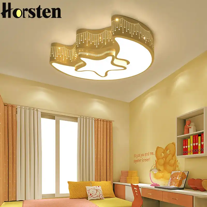 Creative Cute Cartoon Moon Star Led Ceiling Light For Child Kids Moon Star Led Ceiling Light