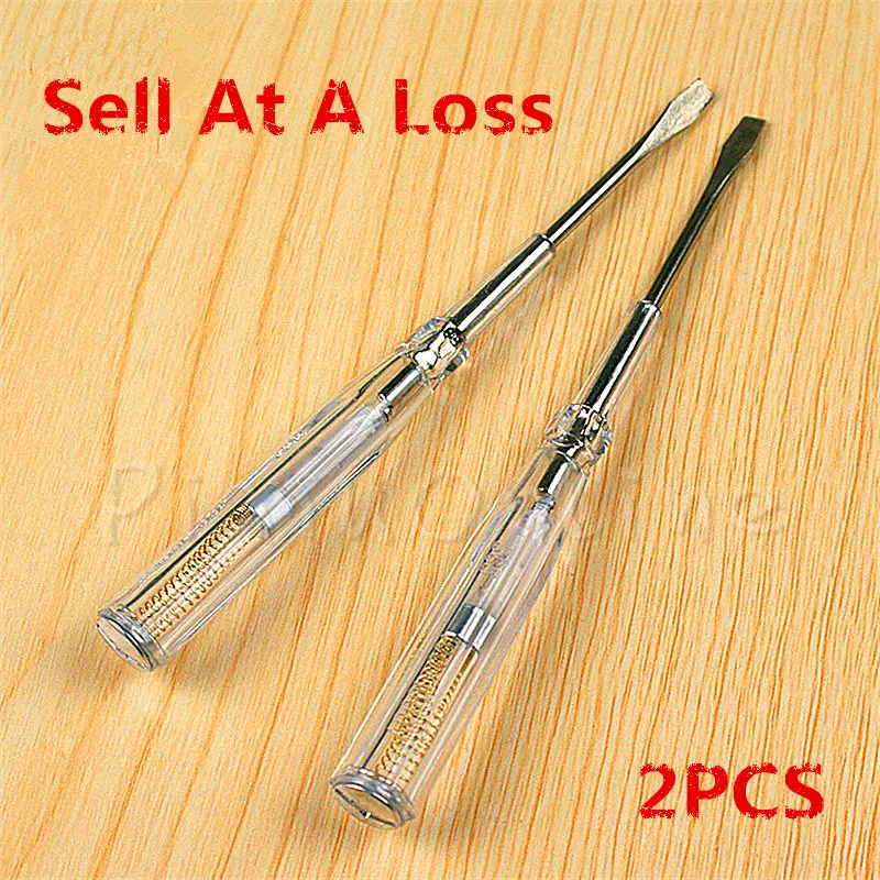 2Pcs ST038b Test Pencil Straight Screwdriver 100V-1000V Electroprobe Screw-driver With Voltage Tester Hardware Decorate Tool 10pcs led wheat ear lamp reed lamp ip65 100v 240v 80cm with adapter outdoor fence landscape festival lamp courtyard garden