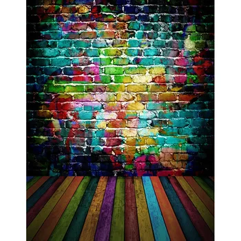 

LIFE MAGIC BOX Backdrops Brick Wall Color Personalized Baby Shower Background For Photos S-2593