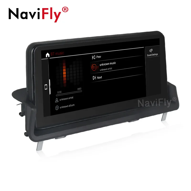 Cheap NaviFly 4GB+64GB 8 core Android 9.0 GPS Navigation Car multimedia player for BMW 3 series E90 E91 E92 E93 10.25 inch IPS screen 5