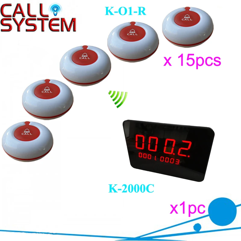 Больничная система вызова 1 полный набор 1 шт дисплей и 15 шт Кнопка вызова беспроводной и простой в установке