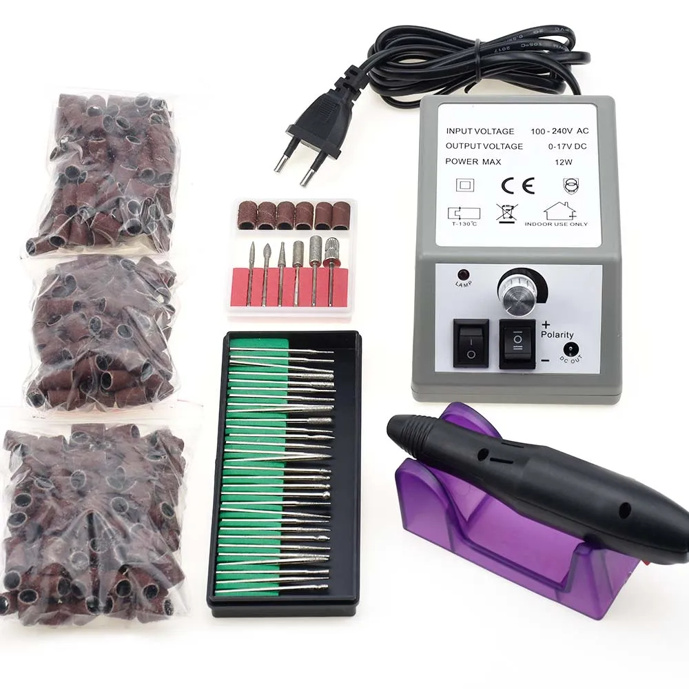 Профессиональная электрическая дрель для ногтей 35000 об/мин, набор напильников для маникюра и педикюра, машинка для маникюра, дрель и аксессуары, инструменты для ногтей