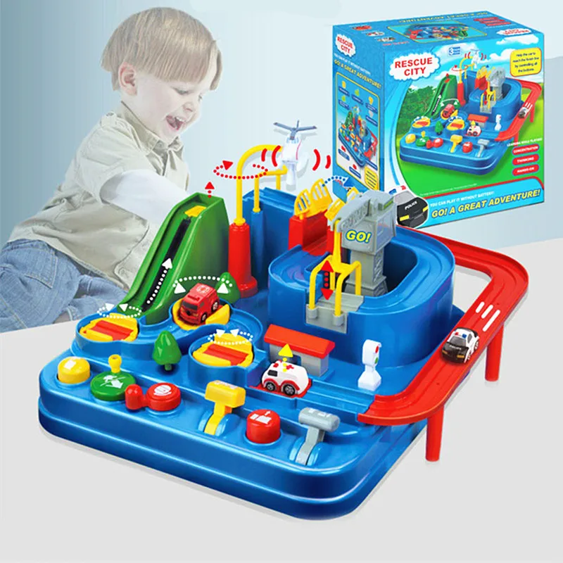 

2018 New Funny Game Adventure Track Race Car Toys Combination Control Tower Compatible LegoINGly Duploe idea Gift Toys for kids
