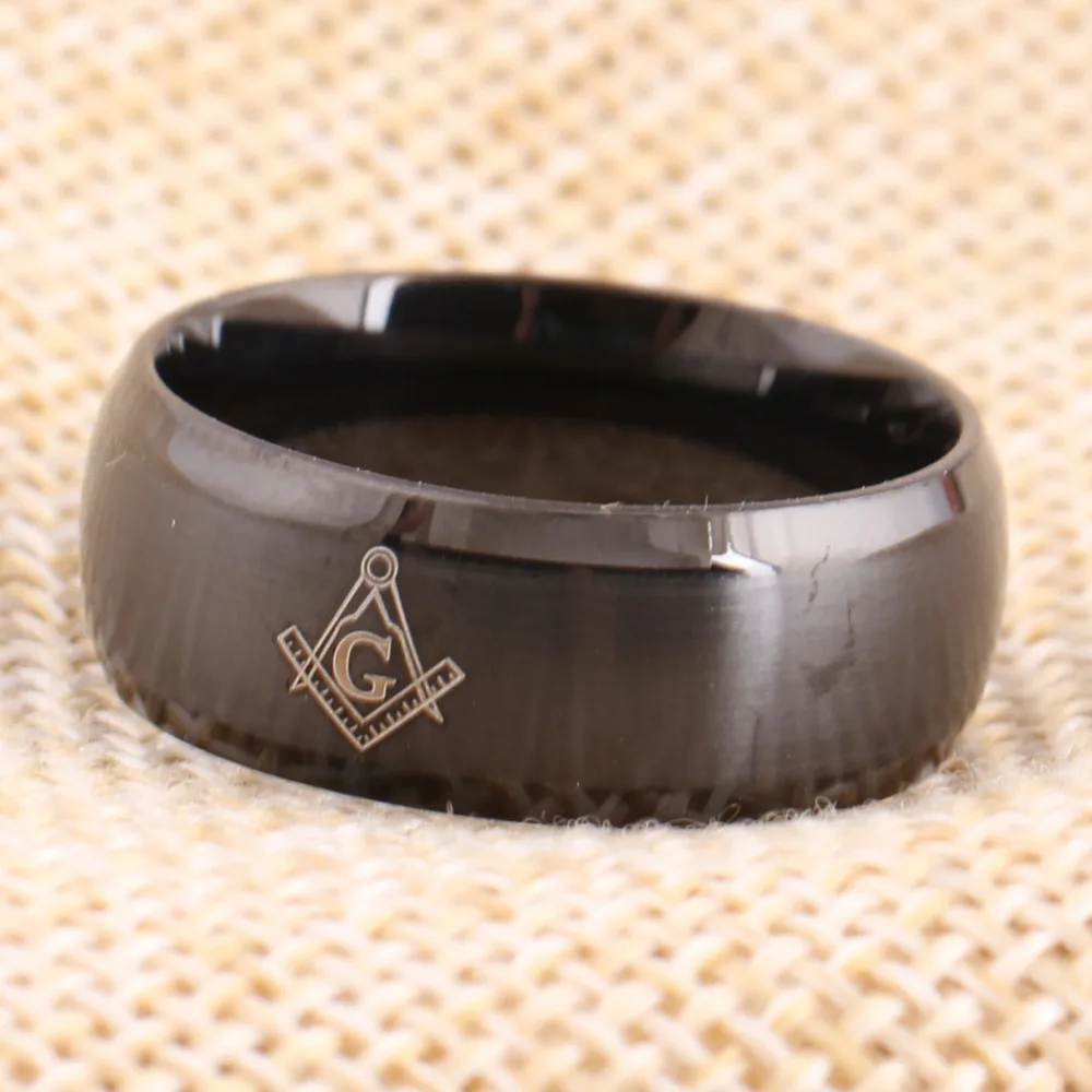 Никогда не выцветает 316l нержавеющая сталь Масонство масонское кольцо Mason вольфрам карбид обручальное кольцо полный размер 6-14 для женщин или мужчин