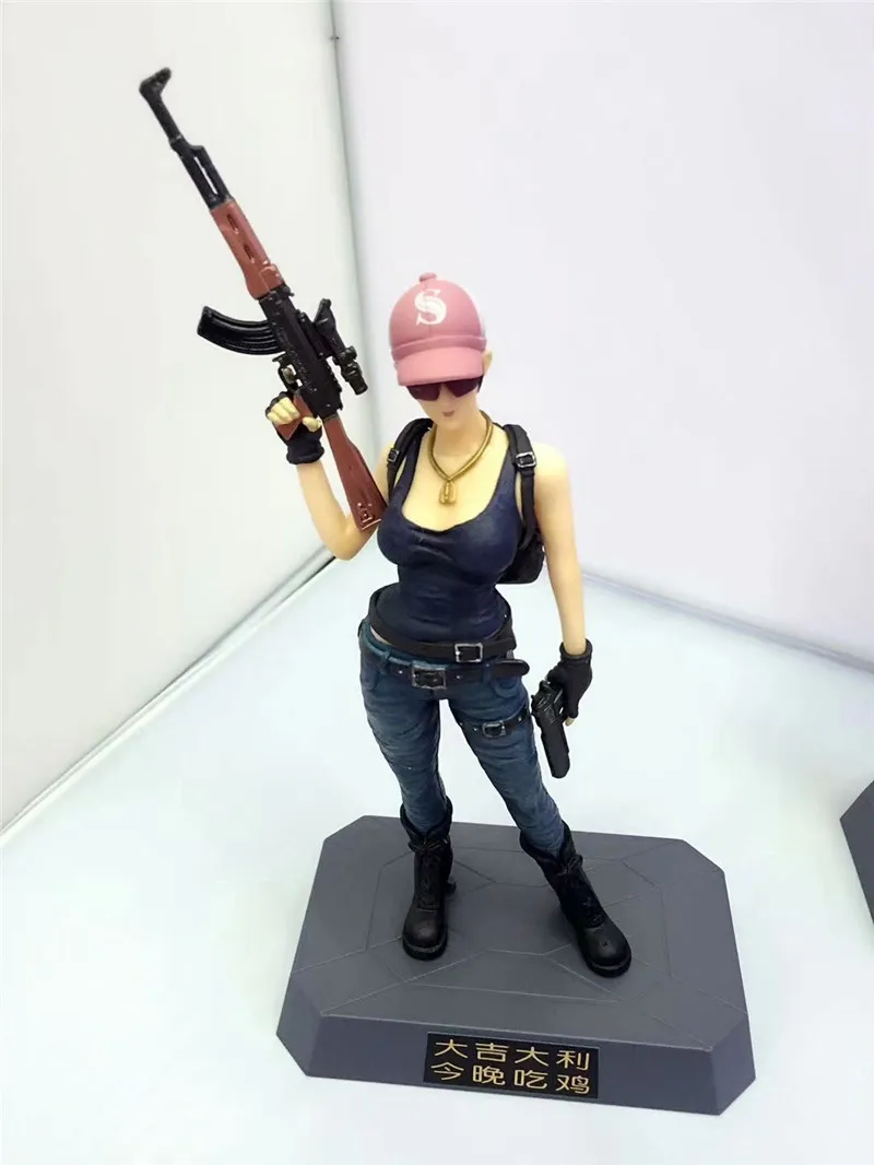 Game PUBG Playerunknown's BattleGrounds Chicken Dinner PVC Action Figure  Model Toys Hot Game Figuras Dolls  20-22cm (5)