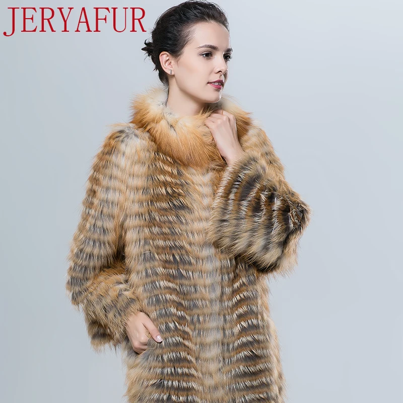 JERYAFUR2017 Russian women's winter coat fur coat fox fur handmade ...